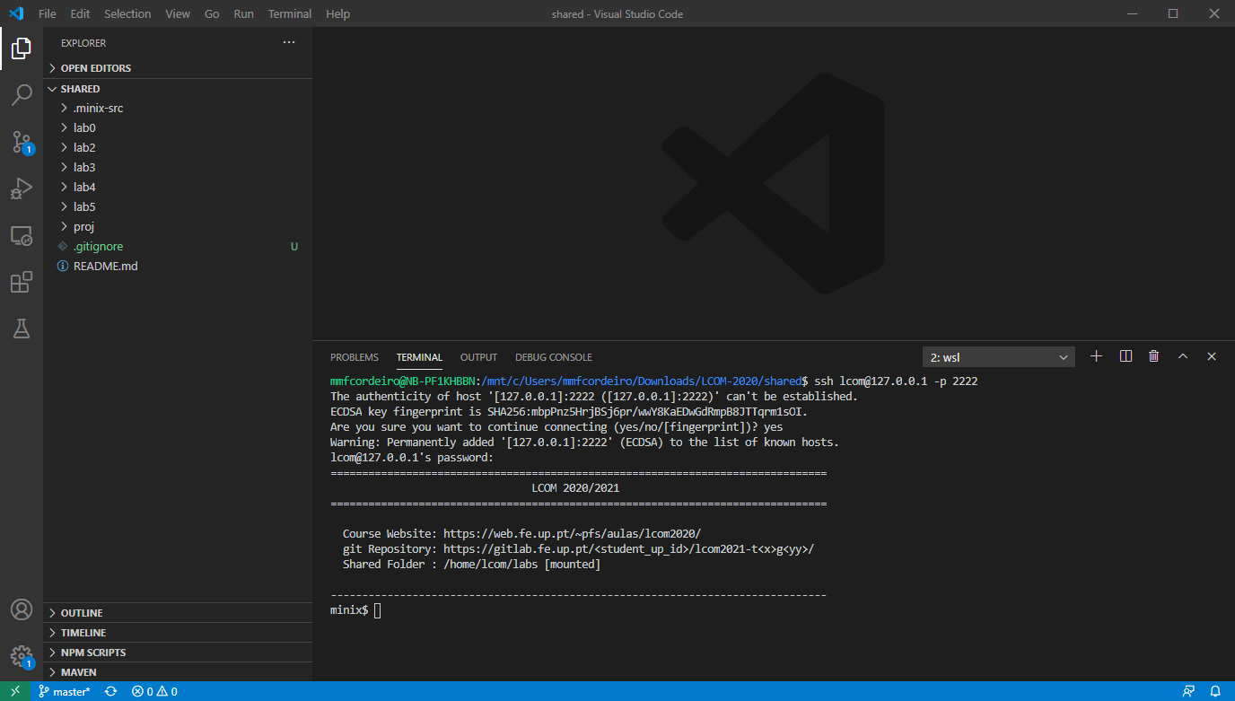 Minix using Windows Subsystem for Linux